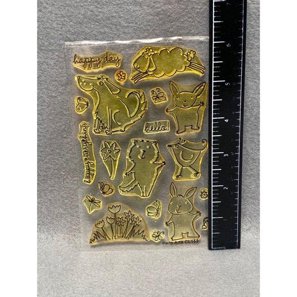 Hero Arts CL153 Clear Stamps with Cute Animals & Greetings - Picture 3 of 4